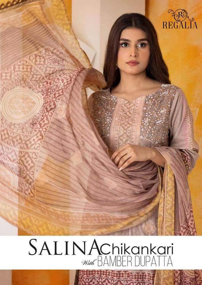 SALINA ChikanKari Embroidered Lawn Collection REGALIA Textiles